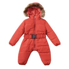 将图片加载到图库查看器，Winter Clothes For Infant Baby Hooded Warm Thick Snowsuit Jumpsuit Romper for Boys and Girls  Style
