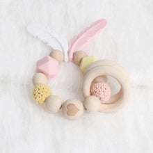 将图片加载到图库查看器，Modern Wood Pacifier Clip Chain Holder Nipples Pacifier Clips Pacifier Teether Teething Toy Cartoo Wooden Bracket For Pacifier For Kids
