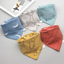 将图片加载到图库查看器，Fashion Modern 5PCS/SET Baby Triangle Double Cotton Bandana Feeding Bibs For Baby Boys/ Girls Baby Kids
