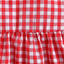 将图片加载到图库查看器，Print Plaid Bow Summer Princess Party Dress Infant Newborn Baby Dress+Hat 2pcs Kids Clothing Set
