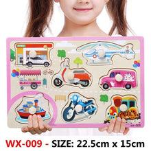 Load image into Gallery viewer, New Hand Grab Board Wooden Puzzle Toys for Children Cartoon Animal Fruit  Kids Baby Early Educational Learning Toy
