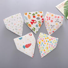 将图片加载到图库查看器，Fashion Modern 5PCS/SET Baby Triangle Double Cotton Bandana Feeding Bibs For Baby Boys/ Girls Baby Kids
