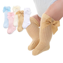 Load image into Gallery viewer, Princess Cute Baby Knee High Stylish Cotton Bow Soft Comfortable Socks Flexible Breathable Sock For Baby Girls
