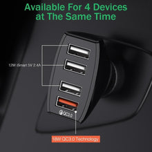 Load image into Gallery viewer, 30W 4 Ports Car Charger Quick Charge 3.0 Dual USB Adapter Fast Charging For Smartphones Car-Charger Gadgets
