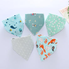 将图片加载到图库查看器，Trend 5PCS/SET Pack Baby Cotton Cartoon Saliva Towel Bandana Bibs For Baby Feeding Accessory For Baby Kids
