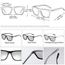 将图片加载到图库查看器，LIOUMO Square Design Chameleon Polarized Sunglasses Men Women Photochromic Driving Goggles Retro Anti-Glare gafas de sol hombre
