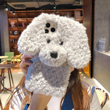Load image into Gallery viewer, Fashion Luxury Cute Fuzzy Furry Wool Plush 3D Cute dog Plush fur phone Case For iphone 12 13 Mini 11 pro Max 6 6S 7 8 Plus X XR XS Winter Warm fur Soft Cover
