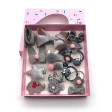 Load image into Gallery viewer, Luxury ModernBaby Girl Headband Set 18Pcs for Children's Turban Darling Bows Kids Headwear Elastic Hair Bands Clips Hairpins Sets
