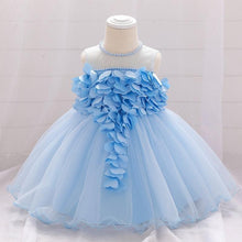 将图片加载到图库查看器，Luxury Modern Designer Toddler Baby Girl Infant Princess Lace Tutu Dress Baby Girl Wedding Dress Kids Party Dress
