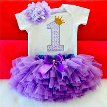 将图片加载到图库查看器，Modern New Tutu Dress Toddler Girls 1st Birthday Party Outfits Princess Costumes for 12 months Girls
