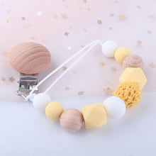 将图片加载到图库查看器，Modern Handmade Chain Wooden Holder For Pacifier Clips Leash Strap Nipple Holder For Infant Feeding For Baby
