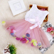 Load image into Gallery viewer, Luxury Modern Handmade Girls Sweetness Flower Kids Dress Princess Summer Sleeveless Mini Tutu Dress Childs Bow Pink Yellow Red Girls Clothing Dress

