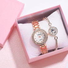 Load image into Gallery viewer, Luxury Bracelet Watches Set For Women Fashion Geometric Bangle Quartz Clock Ladies Wrist Watch For Women and Girls
