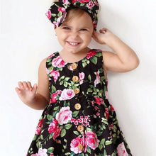 Load image into Gallery viewer, Interesting Toddler Kids Baby Girl Party Princess Floral summer Dress Pageant Clothes With Bow

