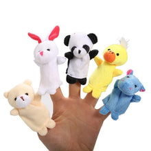将图片加载到图库查看器，10pcs Cartoon Plush Toys Boy Girl Finger Puppet Cartoon Animal Child Cute Finger Puppet Dolls Telling Stories To The Baby and Kids

