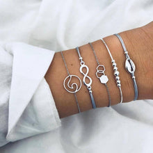 Load image into Gallery viewer, Boho Rose Map Bracelets &amp; Bangles for Women Bohemian Round  Charm Bracelet Set Fashion Multilayer Accessories Luxury Jewelry
