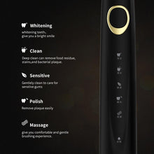 Load image into Gallery viewer, Sonic Electric Toothbrush For Adults And Kids Brush Heads Travel Case Included and Folding Cup 5 Modes USB Rechargeable Bulid in 2 Mins Timer 40000 VPM M10 Smart Ultrasonic Teethbrush Travel Case Oral Care Brush 8 Teeth Heads
