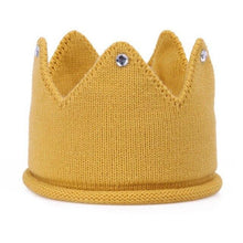 将图片加载到图库查看器，Modern Luxury New Trend  Baby Hat Girls and Boys Crown Knitted Cap Toddler Empty Top Hats Newborn Design Woolen Yarn Bonnet For Kids

