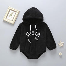 将图片加载到图库查看器，Luxury Modern Newborn Baby Boy/Girl Clothes Long Sleeve Hoddies Bear Zipper Baby Romper Clothes Autumn Winter Season For Kids and Baby
