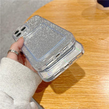 Load image into Gallery viewer, Unique Gradient Women Love Wallet Card Holder Clear Soft Case For iPhone 13 11 12 Pro Max Beautiful Colors Transparent Cover Drop Protection Transparent Phone Cover
