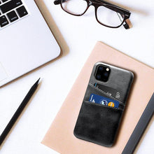 Load image into Gallery viewer, Luxury Ultra-thin Leather Case for IPhone 13 12 Pro Max Cover Card Holder for 14 Plus Cases Classic 2 Card Holders Elegant Business iphone Case 2 Card Slots Phone Case
