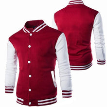 将图片加载到图库查看器，Mens Fashion Casual Slim Fit Jacket Men/Boy Baseball Jacket Men Fashion Design Classic Elegant Clothing Men's College Comfortable Jacket High School Long Sleeves Jackets
