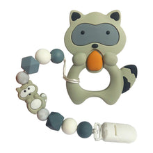 将图片加载到图库查看器，Baby Teething Lovely Koala Owl Horse Cookies Baby Teether Molar Toy Gift Raccoon Food Grade Silicone Beads For Kids and Baby
