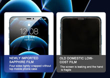 Load image into Gallery viewer, 4K HD Full Cover Protective Glass on For iphone 11 12 13 14 PRO MAX Screen Protector Tempered Glass On iphone 14 Plus X XR Glass Tempered Glass Film with HD Clarity Touch Accurate Impact Absorb Screen Protector
