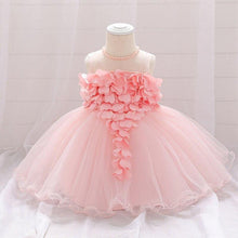 将图片加载到图库查看器，Luxury Modern Designer Toddler Baby Girl Infant Princess Lace Tutu Dress Baby Girl Wedding Dress Kids Party Dress
