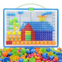Load image into Gallery viewer, 296PCS Mushroom Nail Toys Children's Educational Toys Children's Intelligent 3D Puzzle Game Board Gifts For Kids Boys and Girls
