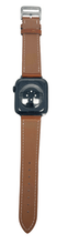 Load image into Gallery viewer, Hermes Apple Watch Series 7 GPS/ Cellular 45 mm - Stainless Steel - Brown Faux Leather Watch Band
