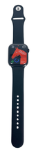 将图片加载到图库查看器，Hermes Apple Watch Series 7 GPS/ Cellular 41 mm - Space Black Stainless Steel Case - Black Silicone Watch Band
