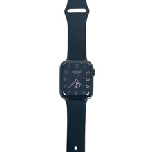 将图片加载到图库查看器，Hermes Apple Watch Series 7 GPS/ Cellular 41 mm - Space Black Stainless Steel Case - Black Silicone Watch Band
