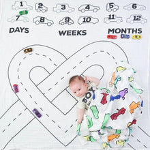 Load image into Gallery viewer, Baby Monthly Growth Milestone Blanket Photography Requirements Background Towel Cute Memory Carpet
