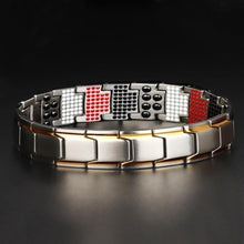 Load image into Gallery viewer, New Modern Fashion For Men Strength Therapy Bracelet Health Energy Bio Magnetic Male Gift Adjustable
