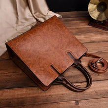 Load image into Gallery viewer, NEW Vintage OIL SKIN Leather Big Casual Tote women bags High Quality Women's Handbags Shoulder Crossbody Bag Messenger Bags sac
