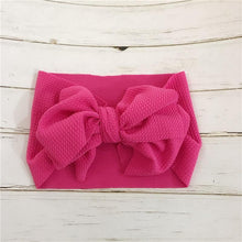 Load image into Gallery viewer, Modern retro Vintage Baby and Mom Textured Headwrap Pre-tied Turban Headband Bow Super Soft and Stretchy Hair Bows Kids Accessories for Girls and Moms
