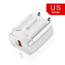 Load image into Gallery viewer, Quick Charge 3.0 USB Charger QC 3.0 Fast Charging  Plug Adapter Wall Mobile Phone Chargers
