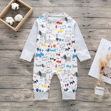 将图片加载到图库查看器，Newborn Baby Boys Girls Rompers cute Animal Printed Long Sleeve Winter Cotton Kid Jumpsuit Playsuit Outfits Clothing
