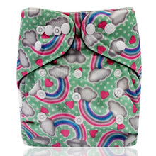 Load image into Gallery viewer, Modern Printed Bamboo Charcoal Inner Pocket Diaper For Baby Reusable Cloth Diaper Nappies With Double Leg Gusset In Modern Printed Design For Baby and Kids
