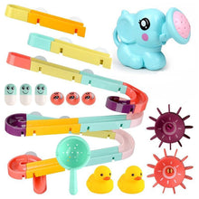 Load image into Gallery viewer, Baby Bath Toys Wall Suction Cup Marble Race Run Track Bathroom Bathtub Kids Play Water Games Toy Set for Children
