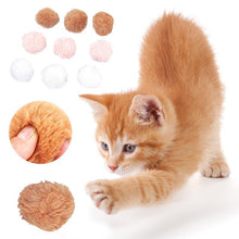 Load image into Gallery viewer, Cat Toys Cute Funny Stretch Plush Ball Cat Training Educational Toy Color Grinding Claw Filled Cotton Rabbit Fur Ball Cat Toys Soft Plush Scratching Balls Interactive Toys for Indoor Cats Kitten
