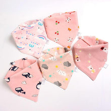 将图片加载到图库查看器，Fashion Modern 5PCS/SET Baby Triangle Double Cotton Bandana Feeding Bibs For Baby Boys/ Girls Baby Kids
