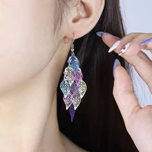 Load image into Gallery viewer, Ethnic Nine-Leaf Drop Earrings – Bohemian Dangle Jewelry for Women
