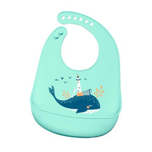 Load image into Gallery viewer, Colorful Baby Stuff Waterproof Silicone Bib Feeding Baby Cartoon Aprons Adjustable Bibs Burp Cloths
