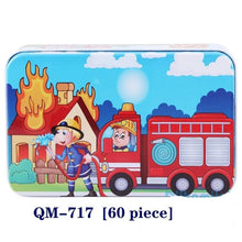 将图片加载到图库查看器，New 60 Pieces Wooden Puzzle Kids Toy Cartoon Animal Wooden Puzzles Child Early Educational Learning Toys for Christmas Gift
