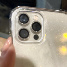 Load image into Gallery viewer, Camera Lense Protection Glass Large Glitter Stone Camera Protector For iPhone 13 Mini 14 Pro Max luxury Glitter Diamand Camera Lens Protectors Camera Metal Ring Glass For iPhone 11 Protective Cap
