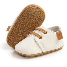 Load image into Gallery viewer, Unisex Baby Luxury Soft Leather Shoes Newborn Rubber Soft Sole First Walkers Toddler Shoes For Everyday Wear For Boys And Girls
