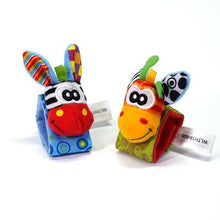 Load image into Gallery viewer, Modern Baby Toy Socks Plush Garden Bug Wrist Rattle Styles Educational Toys Cute Bright Color For Kids
