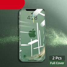 将图片加载到图库查看器，2PCS Screen Protector Tempered Glass For iPhone 14 13 12 Pro Max Full Cover Protective Glass For iPhone 13 Pro Max 9H Hardness Anti-Scratch Shockproof Protection Screen Cover Shield
